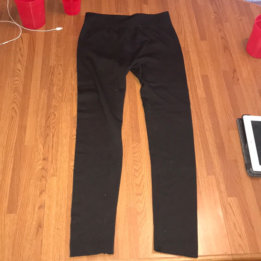 plain black leggings